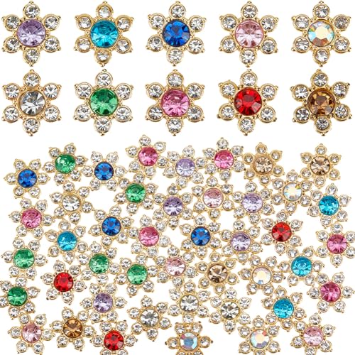 Facile da usare: questi strass in cristallo floreale sono progettati con il retro piatto, facile aggiungere colla per fissarli su tessuti e indumenti, aggiungi altri ciondoli. E ottimo per altri mestieri, decorazioni di nozze, i regali.