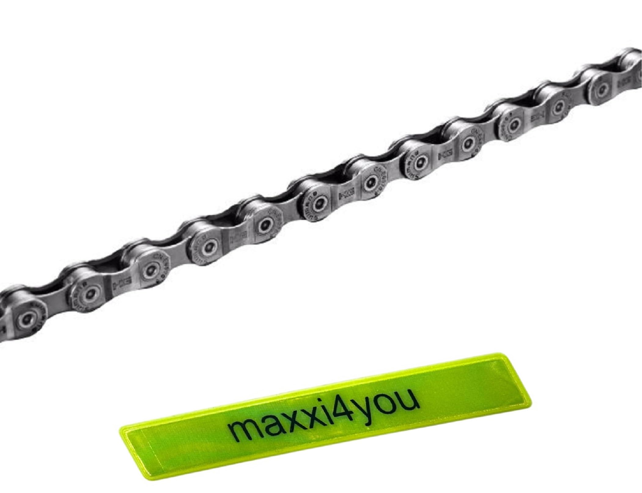 Shimano E-25 CN-E6070-9 Chaîne 9 vitesses 138 maillons avec bande réfléchissante maxxi4you