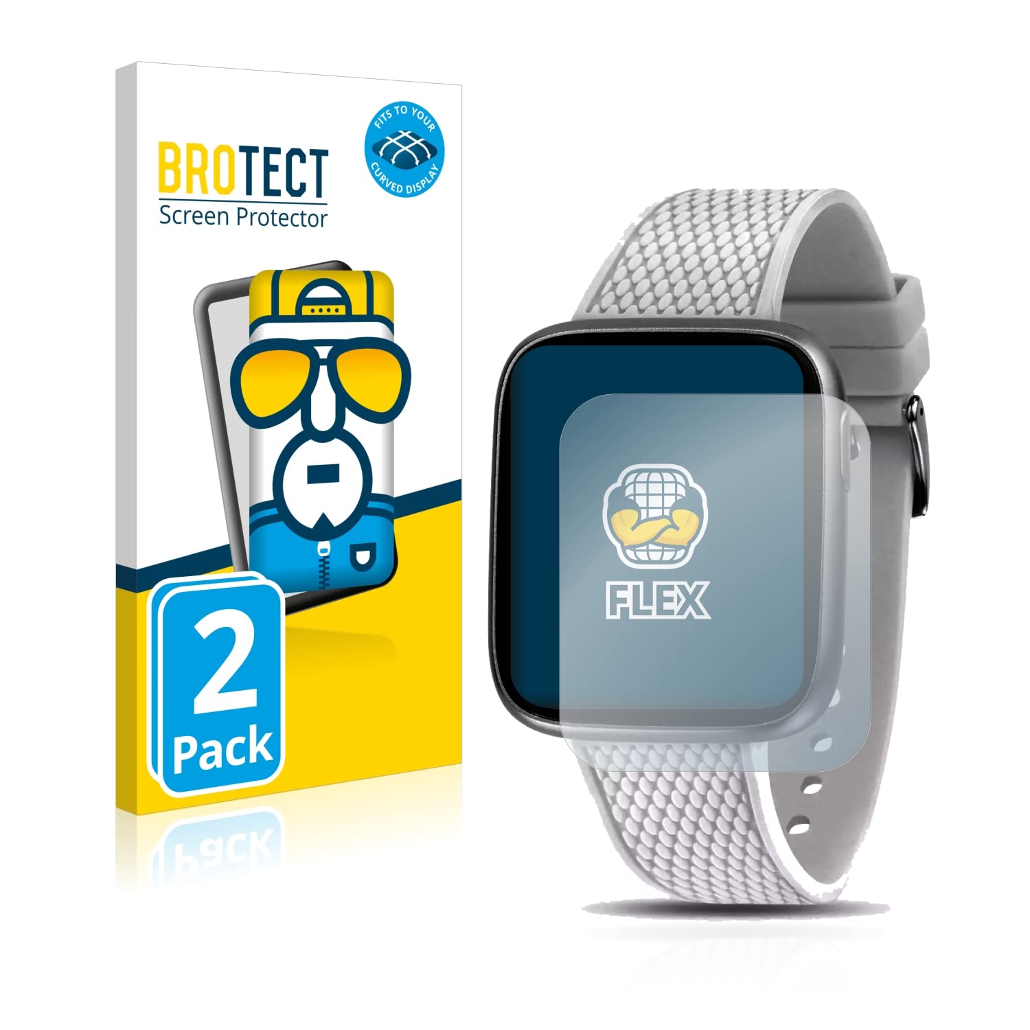 Brotect Pellicola 3D Full Cover Per ACME SW202G (2 Pezzi) - Protezione Curva Anti Graffio