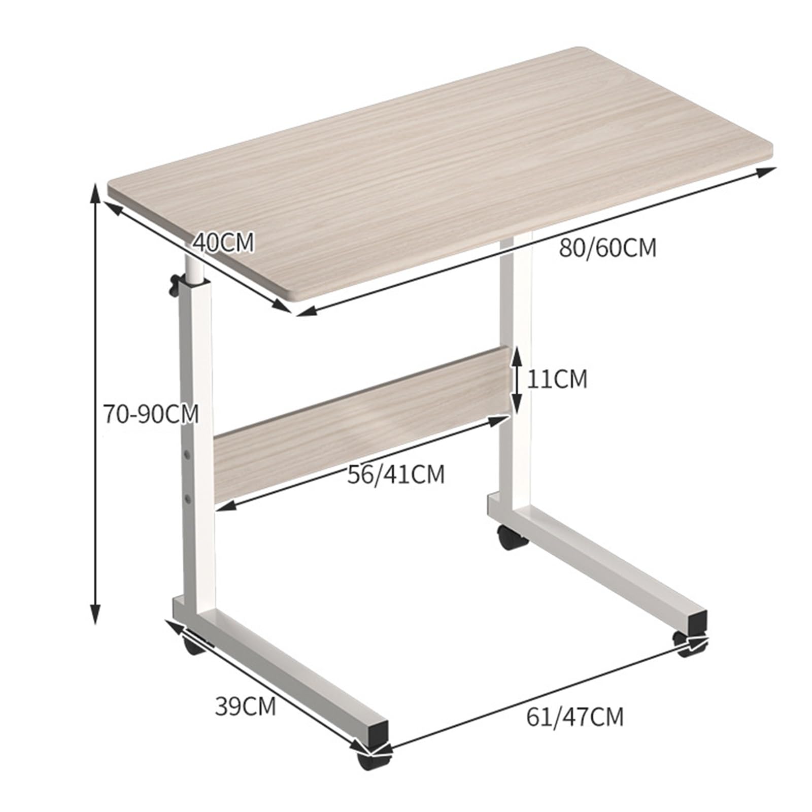 Mesa de Sala de conferenciasMesa de conferencias de Madera y Acero, Escritorio de computadora Moderno y Sencillo, Mesa elevadora Junto a la Cama, Adecuada para Dormitorio, Sala de
