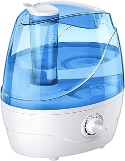 Cool Mist Humidifiers, 2.2L Quiet Ultrasonic Humidifiers Easy to Clean Air Humidifier with 360°Nozzle, Auto Shut-Off, Adjustable Mist Output and Long Working Time