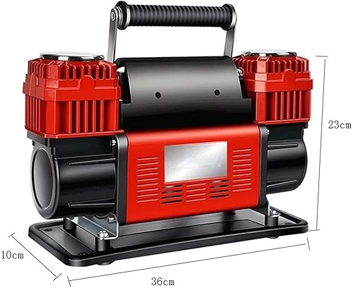 Miniatura 2 de Bomba de aire de doble cilindro para coche, bomba de aire portátil de alta potencia, compresor de aire, inflador de neumáticos, bomba de aire