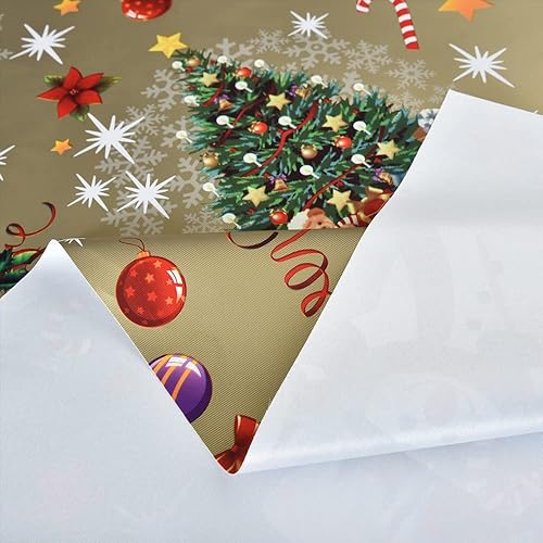 Miniatura 10 de Mantel de Navidad rectangular de plástico azul de vinilo azul con muñeco de nieve para fiesta (54 x 108 pulgadas, muñeco de nieve)