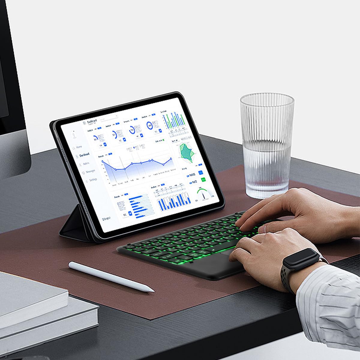 Tastierino Numerico Bluetooth PODAZZ - 22 Tasti, Cablato E Wireless, Per PC, Laptop, Con Tasti Multifunzione, Ricarica USB - Foto 11