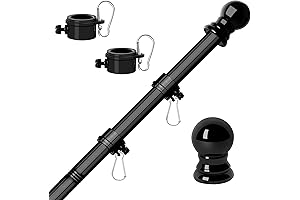 5 ft Flag Poles for Outside House, Heavy Duty Metal Flag Pole Kit