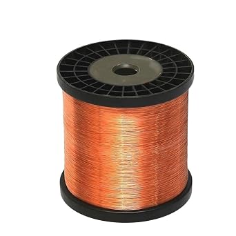 Trunking Solid 1000g Magnetic Coil Winding 0.04mm to 1.2mm QA-1-155 High Temper Wire Enameled Copper Wire Connector Loom Color 0.4mm, Size Red no Spindle