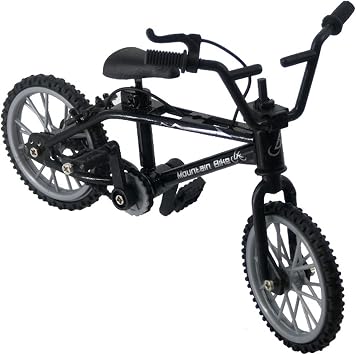 VALINK Finger Bikes BMX,110 Scale Model Metal Racing Bike,Finger Toy Mountain Bikes Game Toy Collections Black
