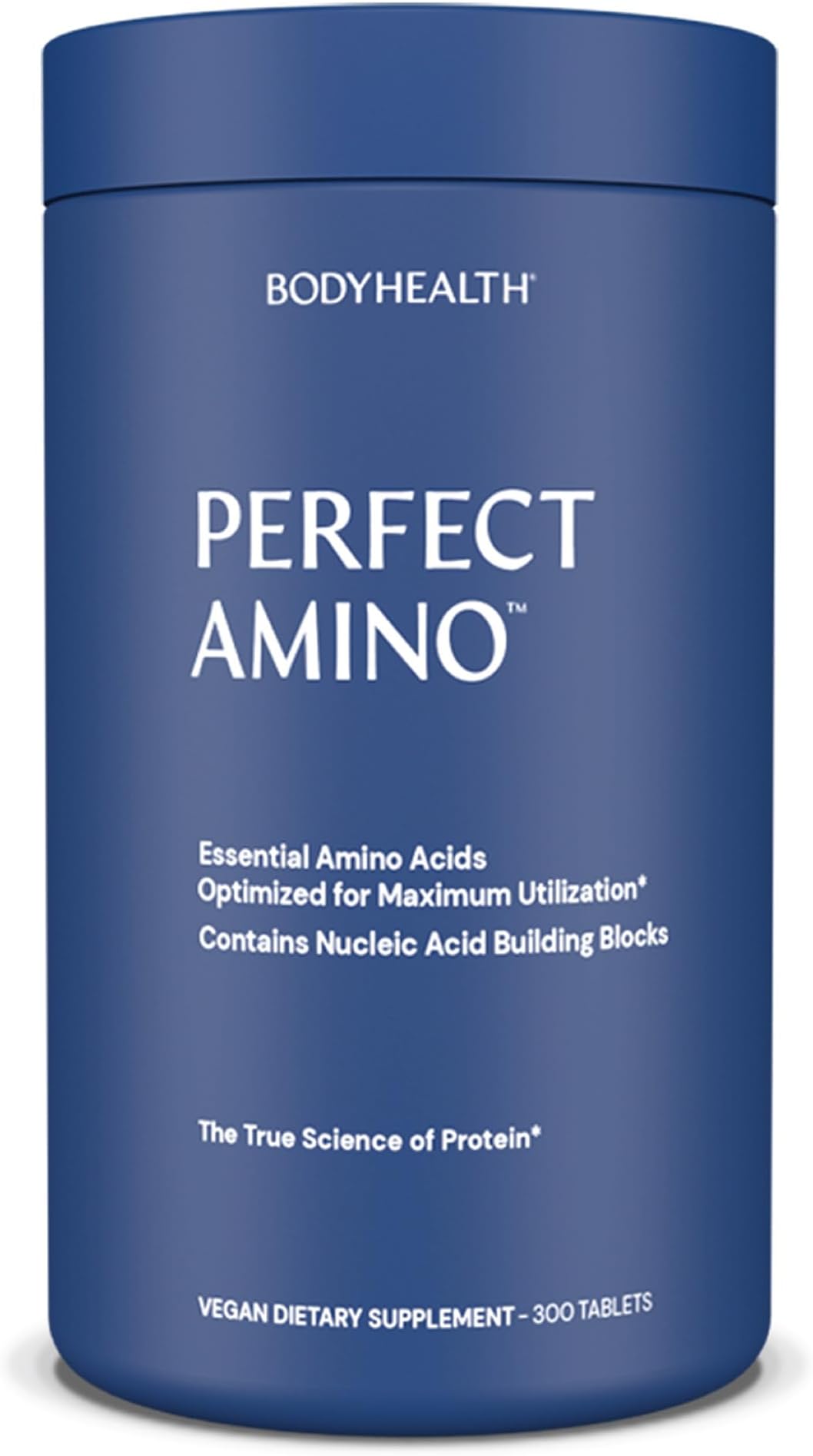 BodyHealthPerfectAmino (300 Tablets) 8 Essential Amino Acids Supplements with BCAA, Increase Muscle Recovery, Boost Energy & Stamina, 99% Utilization, Vegan Branched Chain Protein Pre/Post Workout