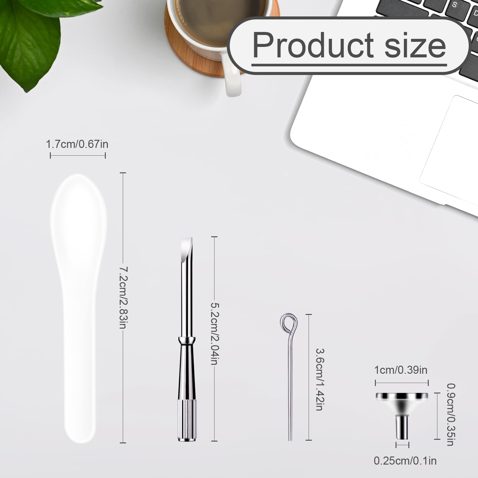 Cremation Ashes Funnel Kit, Mini Metal Funnel Set for Filling Bottles Include Spoon and Other Tools Ash Fill Tools Accessory for Ashes Filling