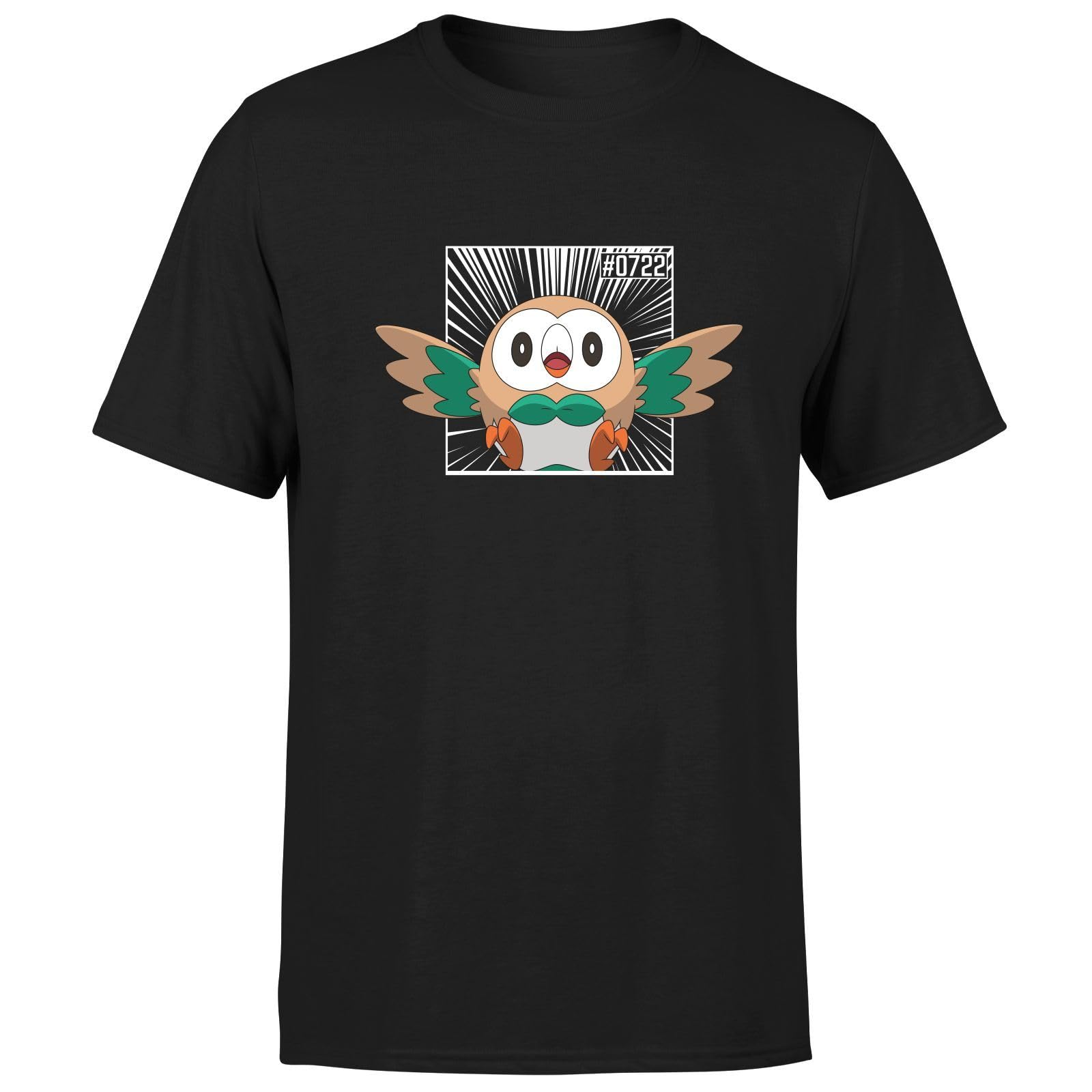 Pokemon Rowlet Men's T-Shirt - Black - L
