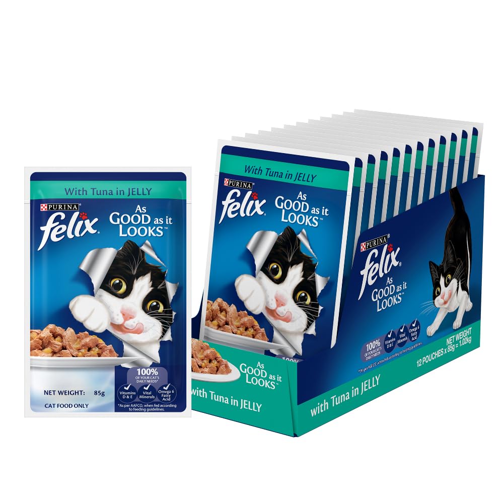 See full amazon price history chart for Purina Felix As Good As It Looks Wet Food for Adult Cats|Complete and Balanced Cat Food |Tuna Flavour|Pack of 12 Pouches (12 x 85 g),Pack of 1 Purina Felix As Good As It Looks Wet Food for Adult Cats|Complete and Balanced Cat Food |Tuna Flavour|Pack of 12 Pouches (12 x 85 g),Pack of 1 (B0BLVHN9KV) Amazon Price History, Amazon Price Tracker