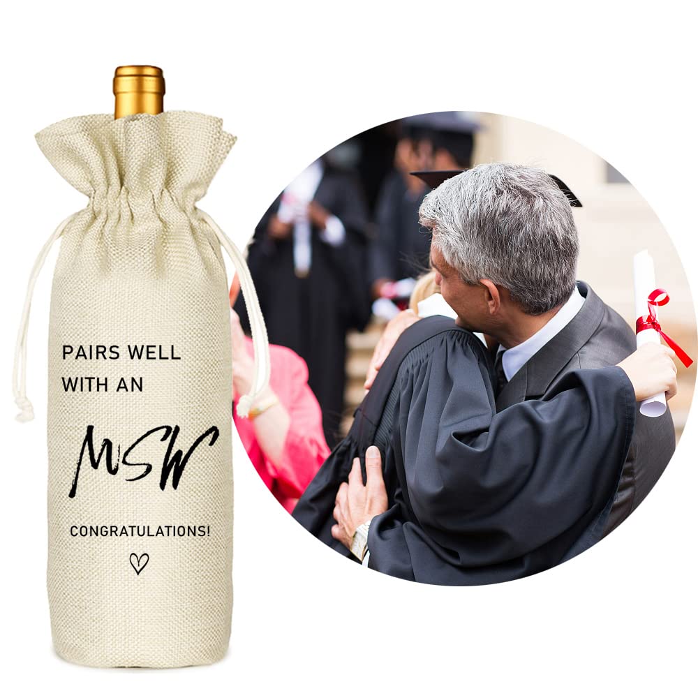 Bolsa De Vino Para Graduación Msw, Regalo Universitario Burl