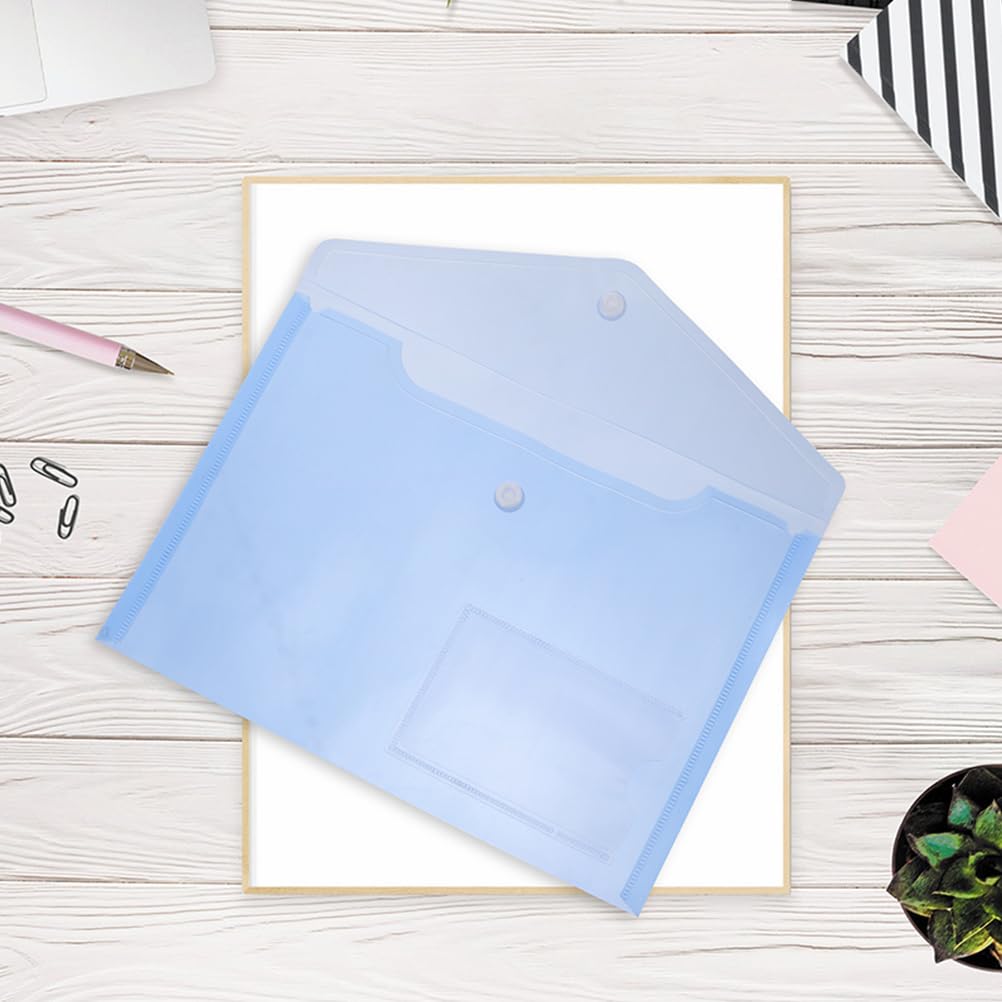 A5 Clear Document Folders With Snap Button NUOBESTY 12-Pack A5