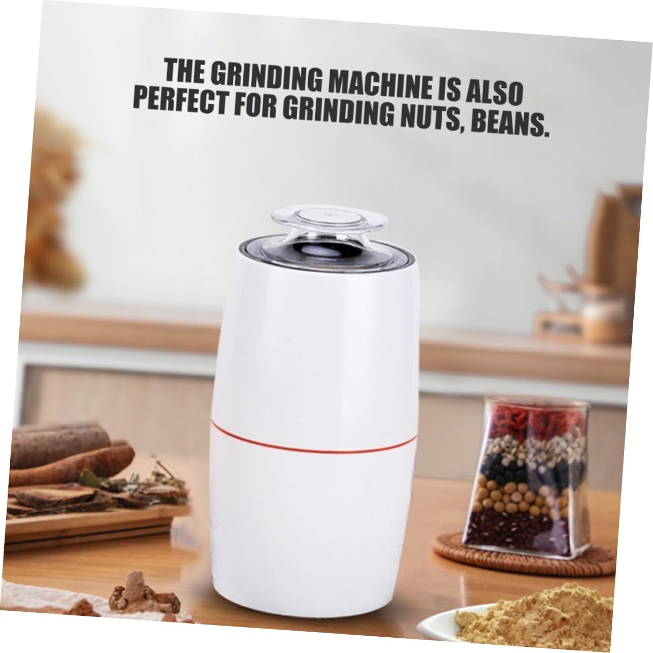 PRETYZOOM Electric Grain Mill for Home Use Versatile Food Processor for Coffee Beans Nuts Spices More Compact Design Easy to Operate Compatible Model