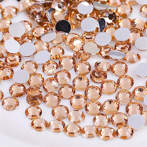 Image of 3000 Pieces SS12 3mm Flatback Rhinestones Clear Glass Round Gems Crystals for Nail Art DIY Crafts Clothes Shoes Bags (Champagne)