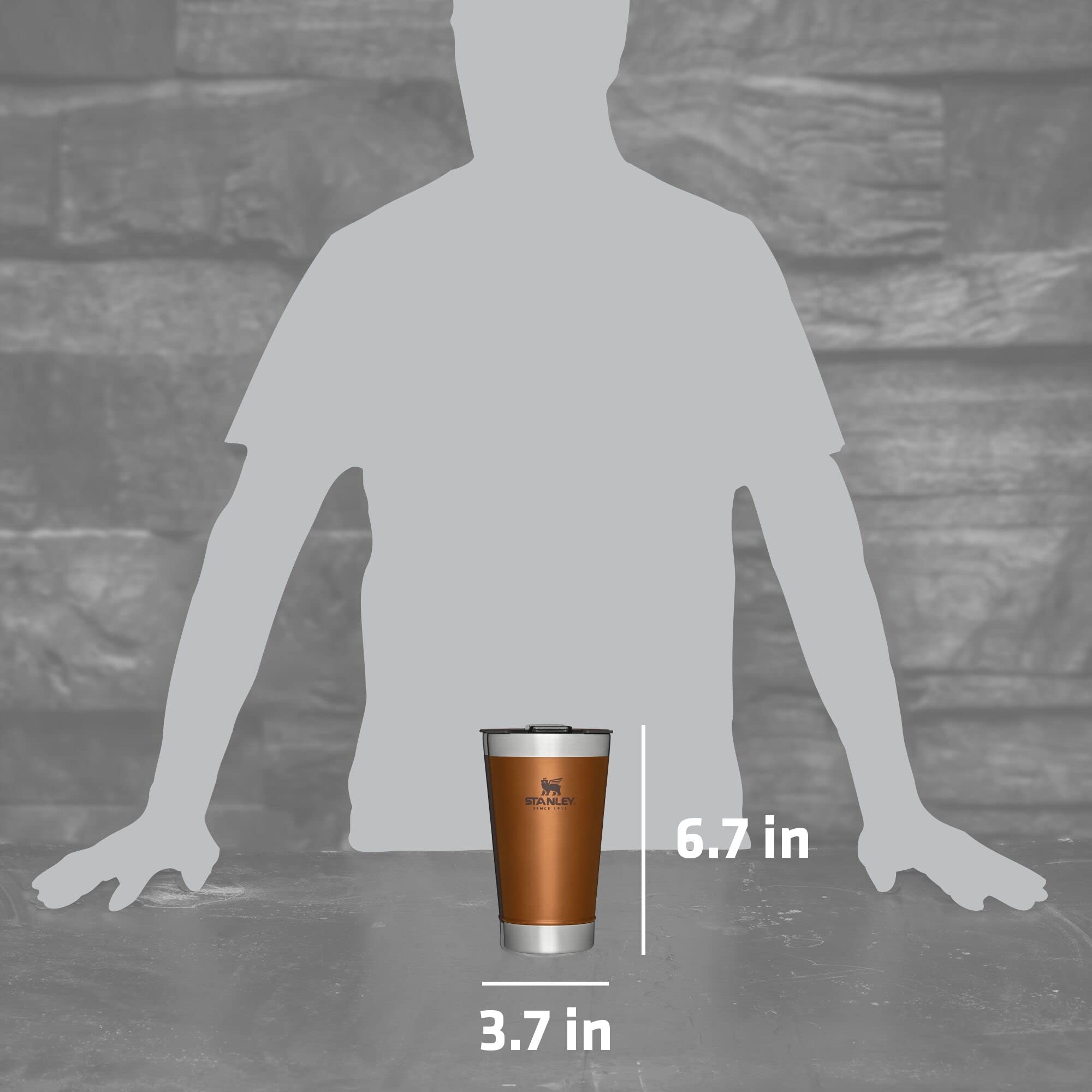 Amazon.co.jp: STANLEY Stay-Chill ビールパイント 16オンス | 広口蓋 