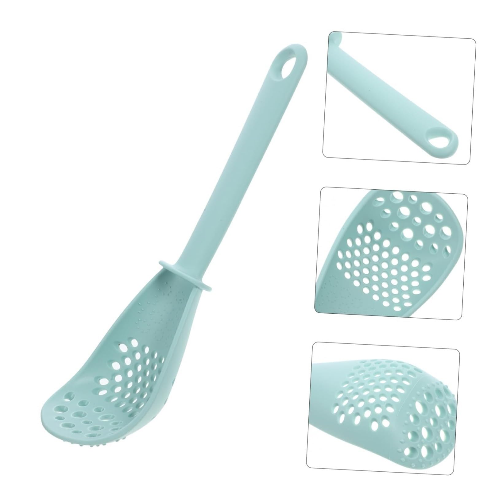 Sitko Durszlak Plastikowa łyżka do makaronu Gotowanie Łyżka spustowa Wielofunkcyjny garnek filtrujący łyżka cedzakowa(Grün)