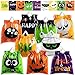 JOYIN 108 Pcs Halloween Drawstring Treat Bags with 9 Character Designs, Mini Halloween Goodie Gift Bags, Trick or Treat Candy Bags for Halloween Party Favor