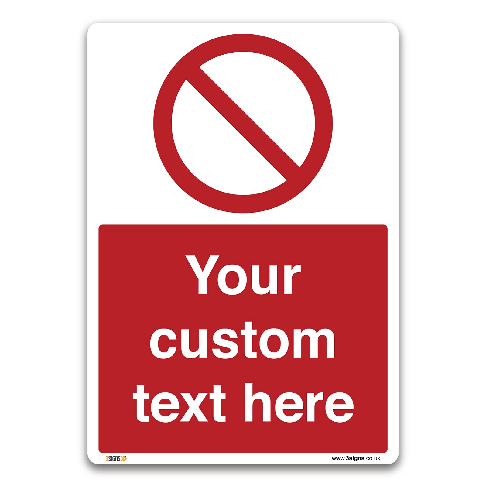 Pack of 4 CREATE YOUR OWN CUSTOM safety sign, Mandatory, Prohibition, Warning, First Aid, Recycle Signs (A6-148mm x 105mm)