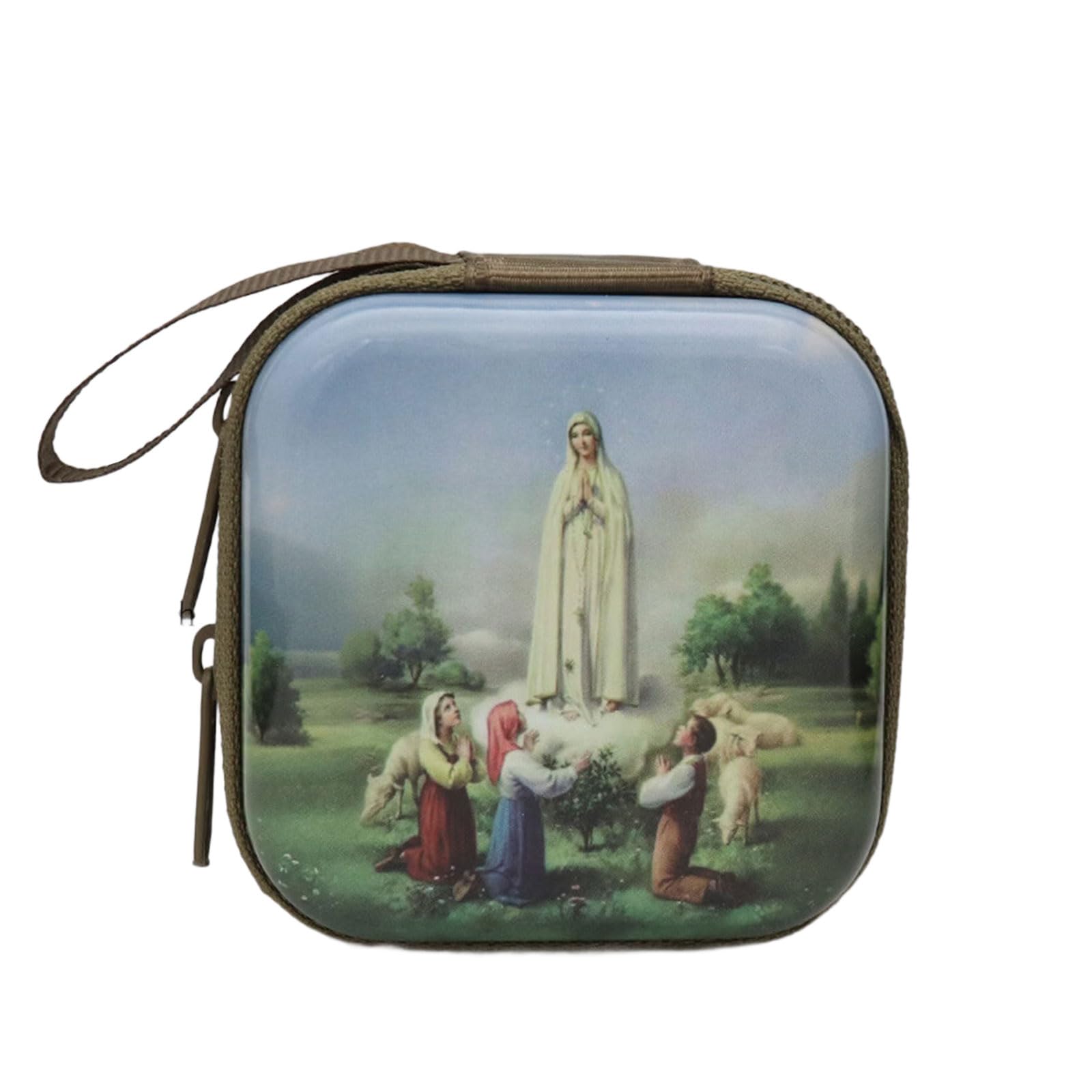 Beimus Catholic Rosary Pouches Religious Jewelry Storage Box Coin Purses Rosary Prayer Bag Religious Jewelry Storage Box Gift