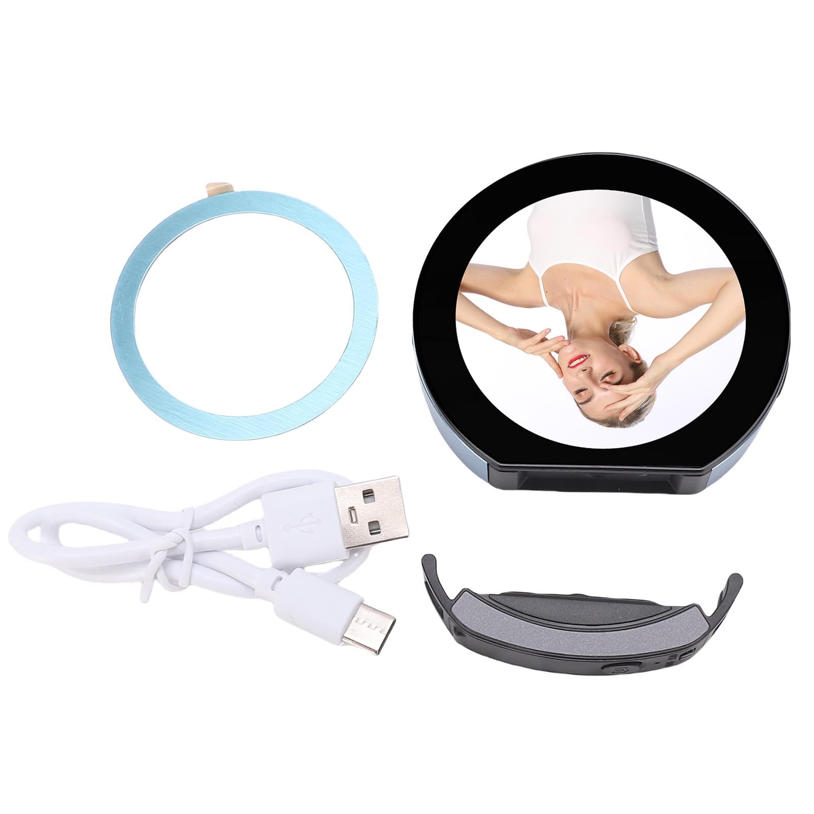 Luocute Schermo Selfie Magnetico per Telefono, Monitor Fotocamera Posteriore Wireless da 2,1 Pollici con Telecomando BT, Kit Video Fotografici per Telefono Cellulare per Vlog Live