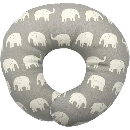 Amazon エスメラルダ プラチナムベイビー ドーナツ枕 日本製 赤ちゃん 頭の形が良くなる グレーゾウ ベビー枕 ベビー マタニティ 通販
