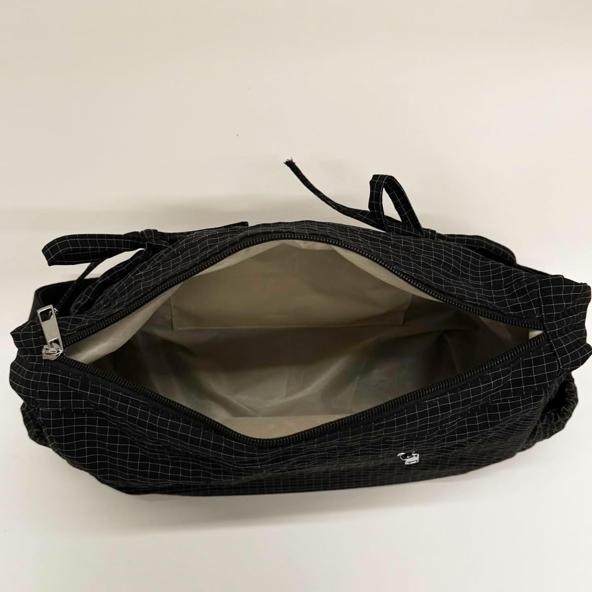 Lushandy Plaid Shoulder Bag Plaid Crossbody Purse Bow Messenger Bag Japanese Style Everyday Bags for College, Travel | Multiple-Pocket, Plaid Bow Design, Lightweight - Image 6