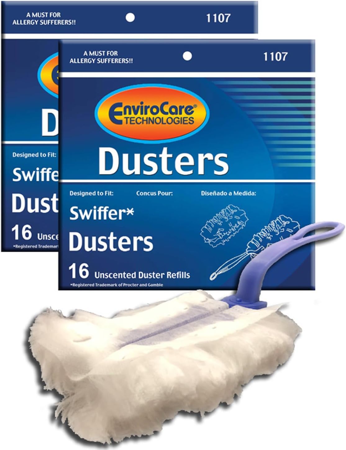 EnviroCare Microfiber Duster Refill Designed to Fit Swiffer Unscented Multi-Surface Dusters 32 Pack