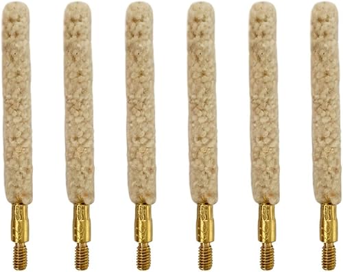 . 22 Cal Bore Mop Gun Cepillo de limpieza para pistola de rifle de 22 lr (6 piezas)