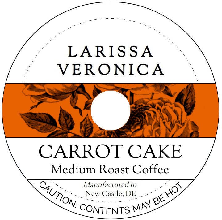 Carrot Cake Medium Roast Coffee (Single Serve K-Cup Pods) (Gourmet, Naturally Flavored, Whole Coffee Beans) (12 pods, ZIN: 571784)
