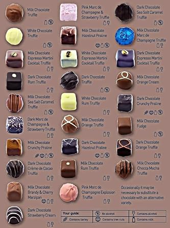 Holdsworth Chocolates Gift Box Theobroma Collection 400g - Classic Assortment of Handmade Creams, Truffles, Pralines and Caramels Coated in Milk, White & Dark Chocolate. Easter Chocolate Gift