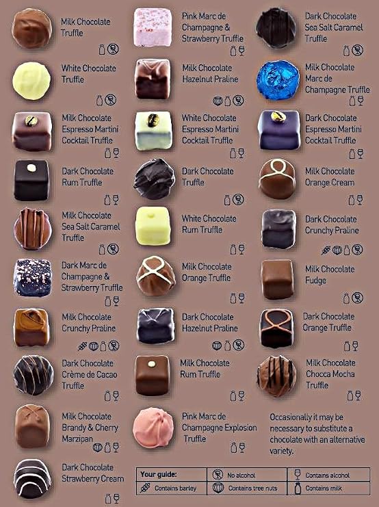 Holdsworth Chocolates Gift Box Theobroma Collection 400g - Classic Assortment of Handmade Creams, Truffles, Pralines and Caramels Coated in Milk, White & Dark Chocolate. Easter Chocolate Gift