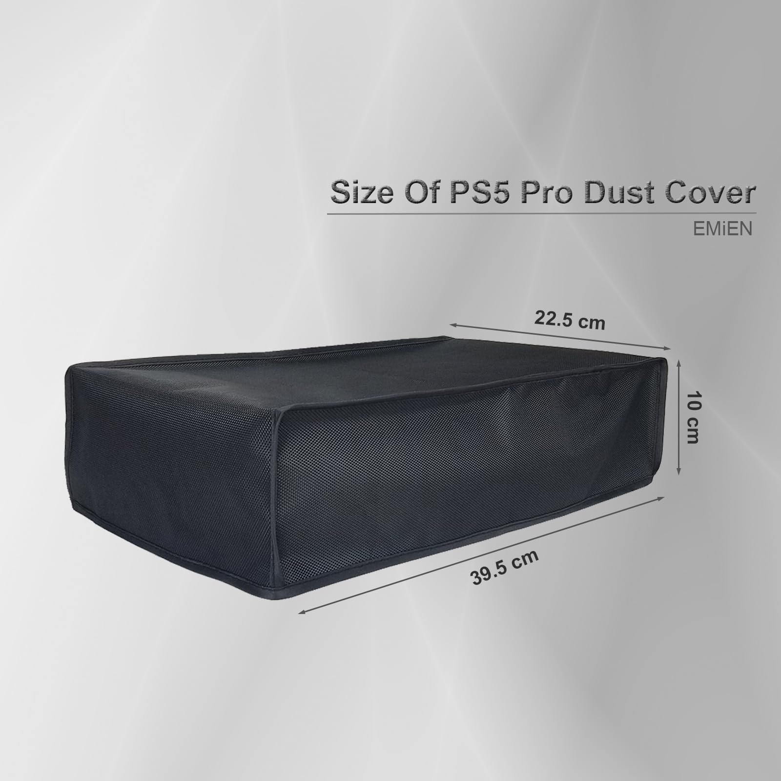 Cubierta antipolvo horizontal para consola PS5 Pro, tela Oxford, antiarañazos, impermeable, con puerto de cable trasero para consola Sony Playstation 5 Pro, versión digital y disco (negro)