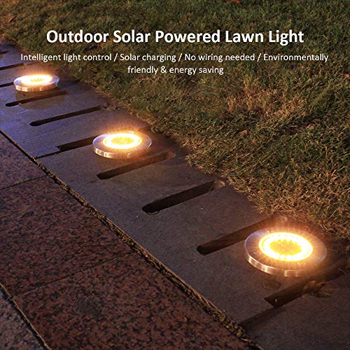 Ajcoflt Luz de solo solar 16LED Lâmpada de gramado para iluminação de paisagens ao ar livre IP65 Luz