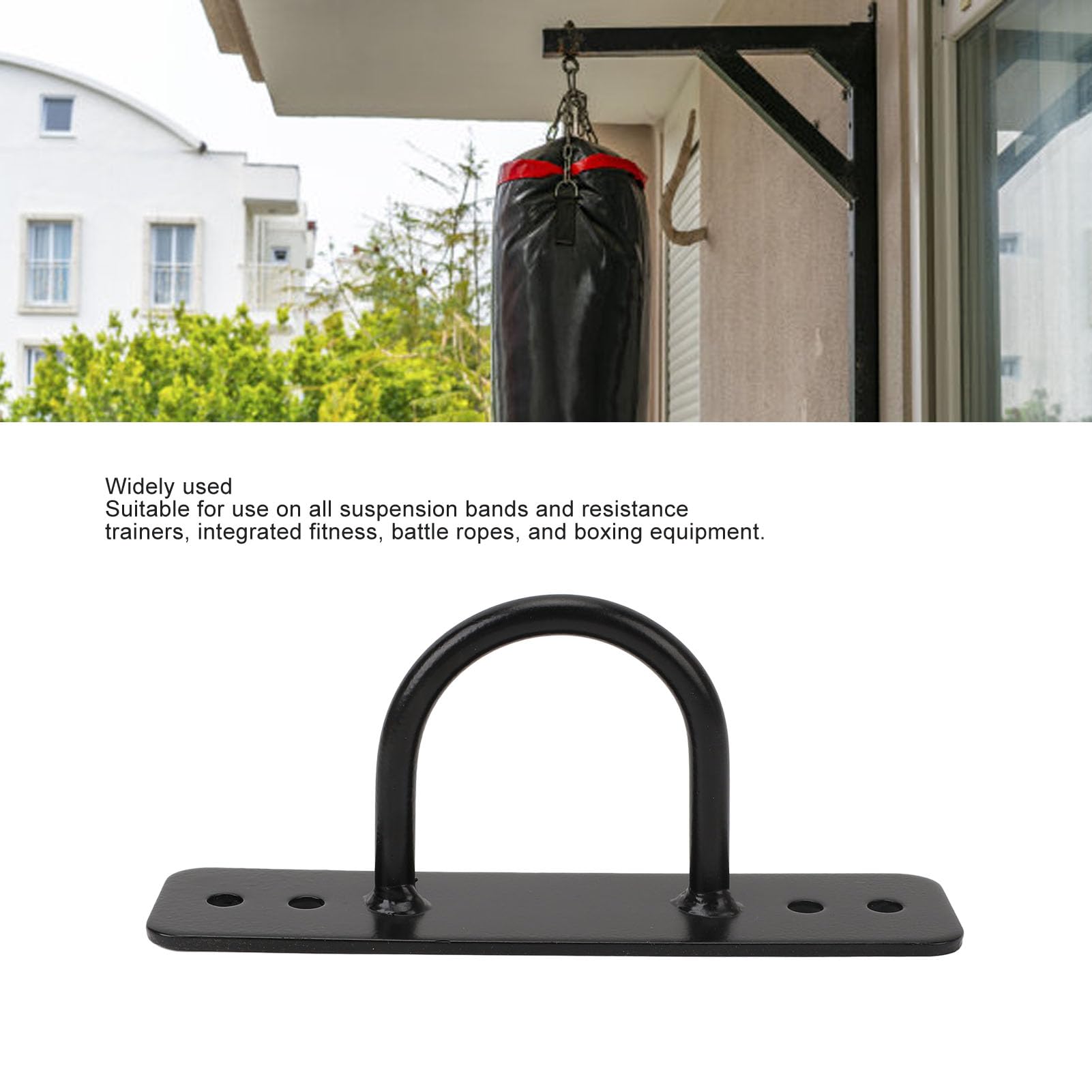 flexman Wall Ceiling Mount Bracket, Battle Ropes Anchor Iron Hook, 300KG Capacity Battle Ropes Anchor with Expansion Bolts for Fitness Boxing Equipment, Hammock Swing