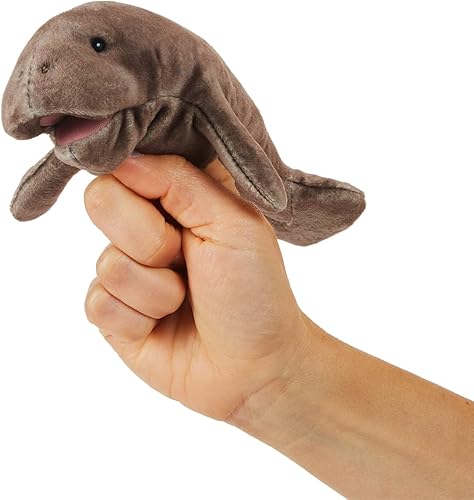 Folkmanis Marioneta de dedo mini manatí, gris
