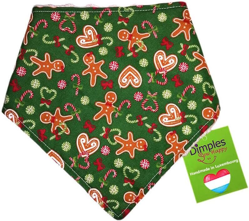 4er-Set Weihnachts-Hundehalstücher – Schneemann, Weihnachtsbaum, Geschenke – Polyester, 63,5 X 43,2 Cm