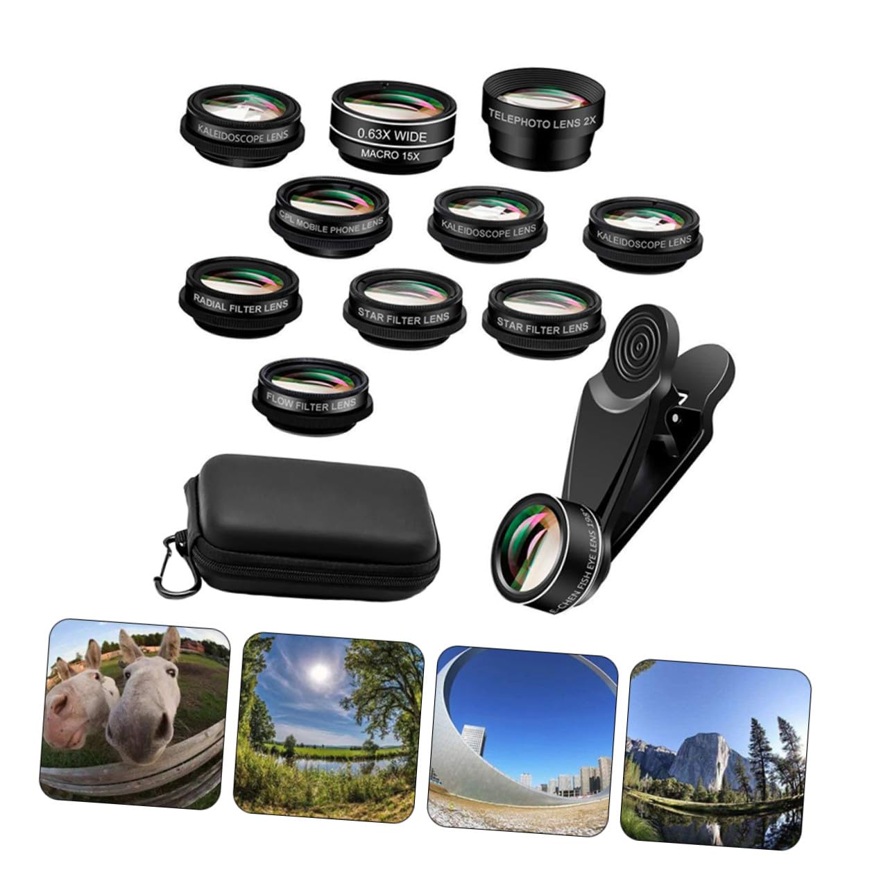 Abaodam 2juegos Lentes Fotográficas Externas para Teléfonos Móviles Lente Gran Angular y Macro Clip De Sujeción Incluido Compatible Diversos Dispositivos Material De Óptico