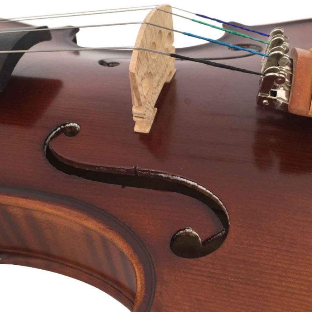 Violino Standard da Studente, per Principianti, Violino Premium 4/4 Violino in Legno massello a grandezza Naturale for violinista principiante/Studente Professionista Kit Violino Corda, Resto Spalla,