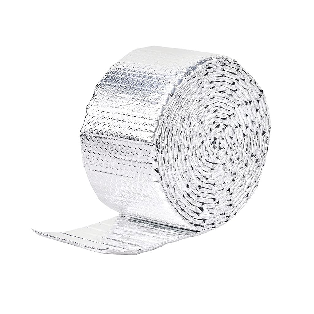 Zbnaeqfjlurt One Color 15Cmx7.5m Double Bubble Reflective Foil Insulation Insulated Pipe Wrap Film Duct, For Weatherproof Attics Windows Garages