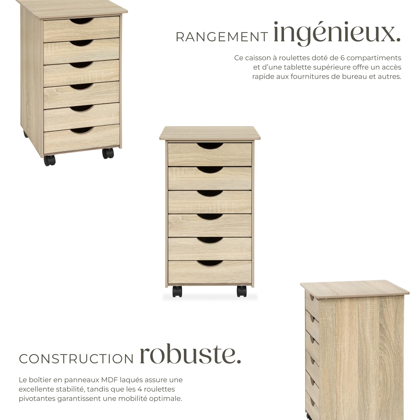 VASAGLE Caisson Mobile, Classeur, 2 Tiroirs, Support d’Imprimante, Meuble de Bureau, Verrouillable, pour Documents au Format A4, Dossier Suspendu VASAGLE Caisson Mobile, Classeur, 2 Tiroirs, Support d’Imprimante, Meuble de Bureau, Verrouillable, pour Documents au Format A4, Dossier Suspendu