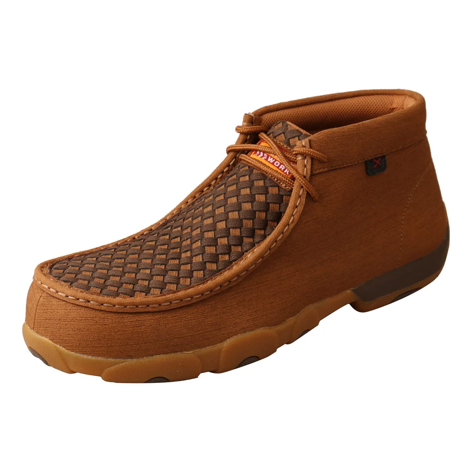 Twisted X Men's Work Chukka Driving Moc, Moc Toe Nano Toe with CellSole, Clay & Cocoa, 9.5 M