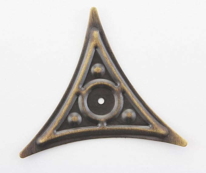 AGED ANTIQUE DECORATIVE BRASS STAIR DUST CORNER