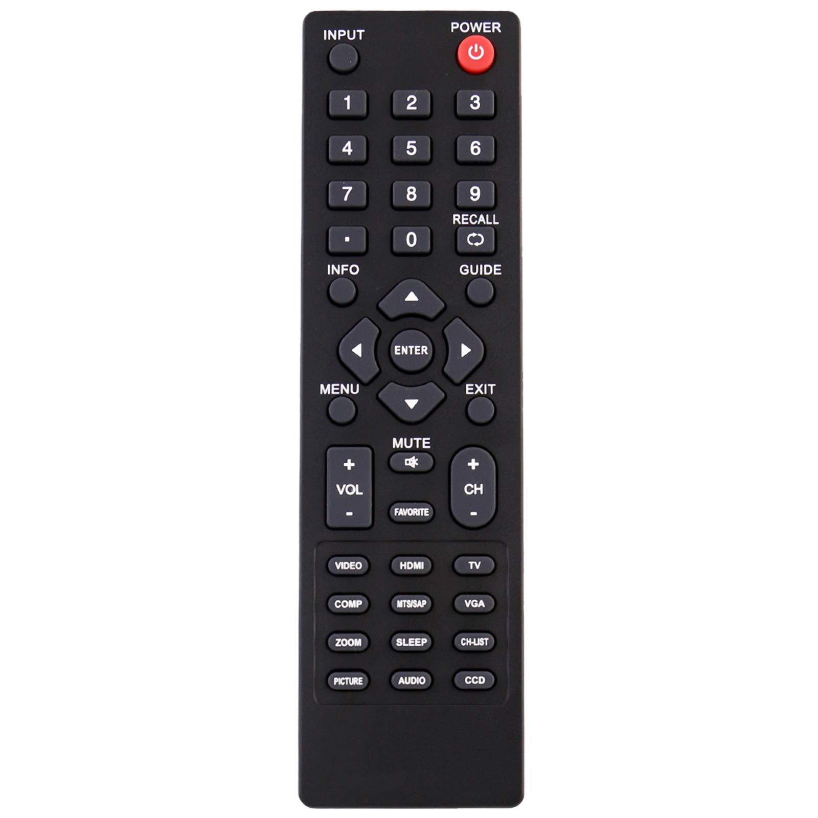 AIDITIYMI DX-RC02A-12 DYNEX-RC Replacement Remote Fit for Dynex TV DX-L19-10A DX-32L200A12 DX-37L200A12 DX-32L220A12 DX-37L130A11 DX-40L130A11 DX-15L150A11 DX-19L150A11 DX-22L150A11 DX-37L150A11