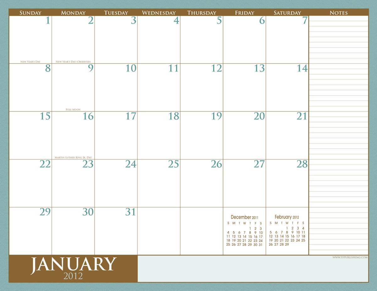 2012 Desk Blotter Calendar TF Publishing 9781617760594 Books