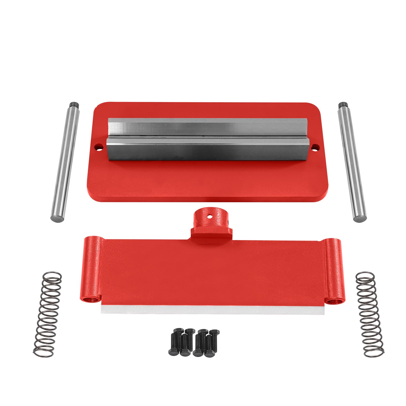 Inserto per pressa idraulica da officina, 12/20 tonnellate, lunghezza massima di piegatura: 12 pollici, spessore di piegatura: 48 mm, angolo di piegatura: 90° (rosso)