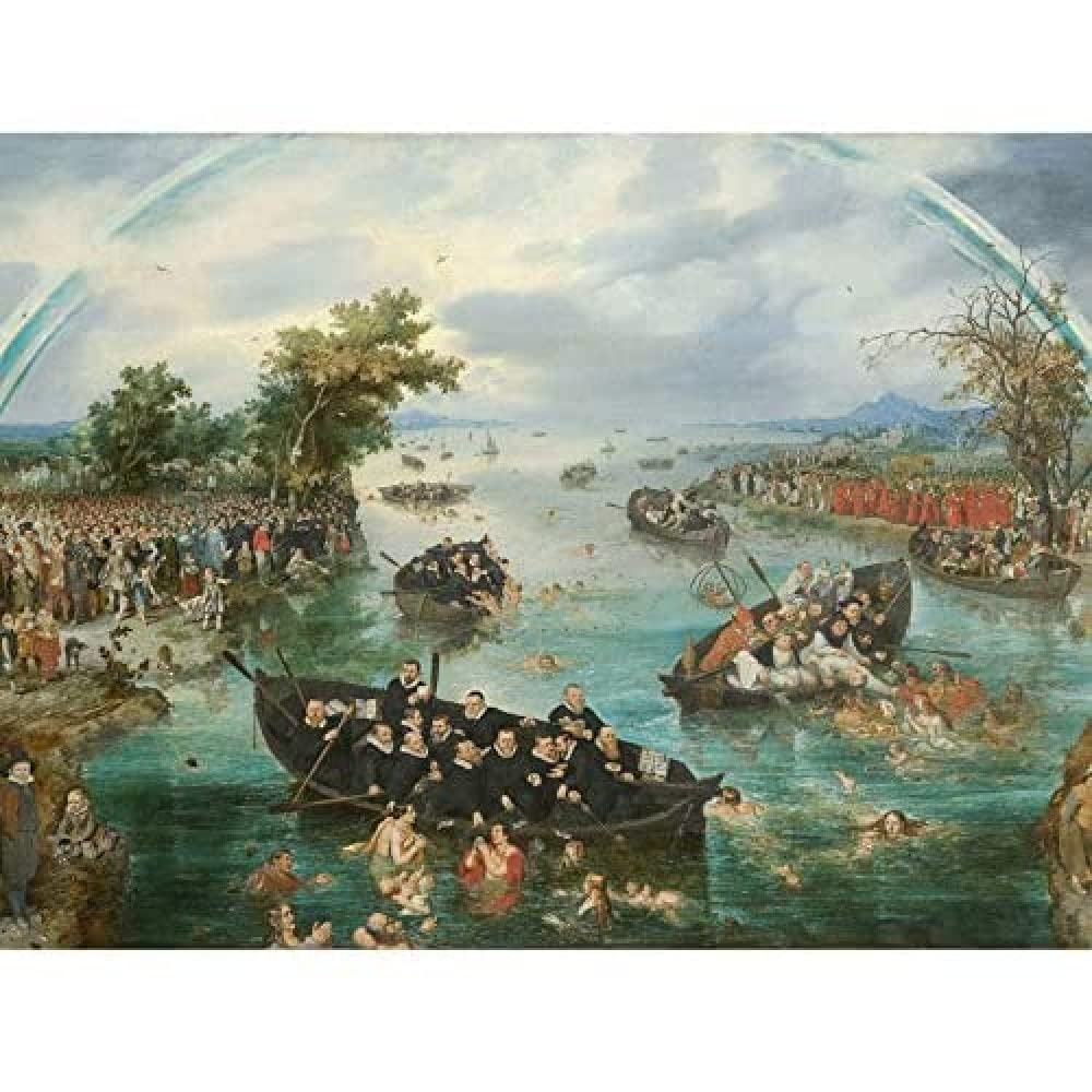 Artery8 Van De Venne Fishing For Souls Painting Art Print Canvas Premium Wall Decor Poster Mural