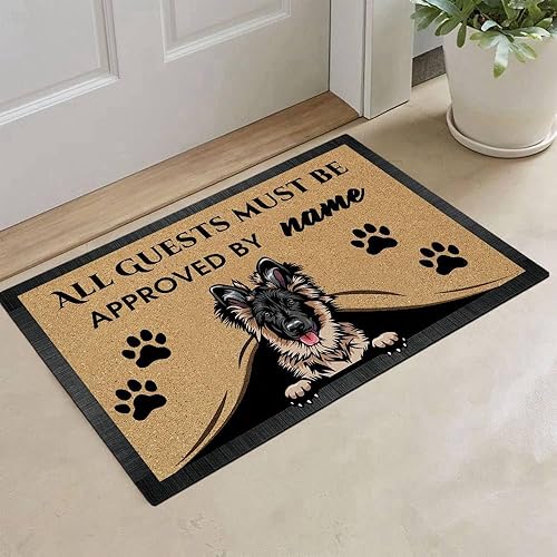 Miniatura 8 de MALIHONG Tapete personalizado con nombre de perro que asoma, Doberman, para decoración del hogar, 27.5 x 17.7 pulgadas