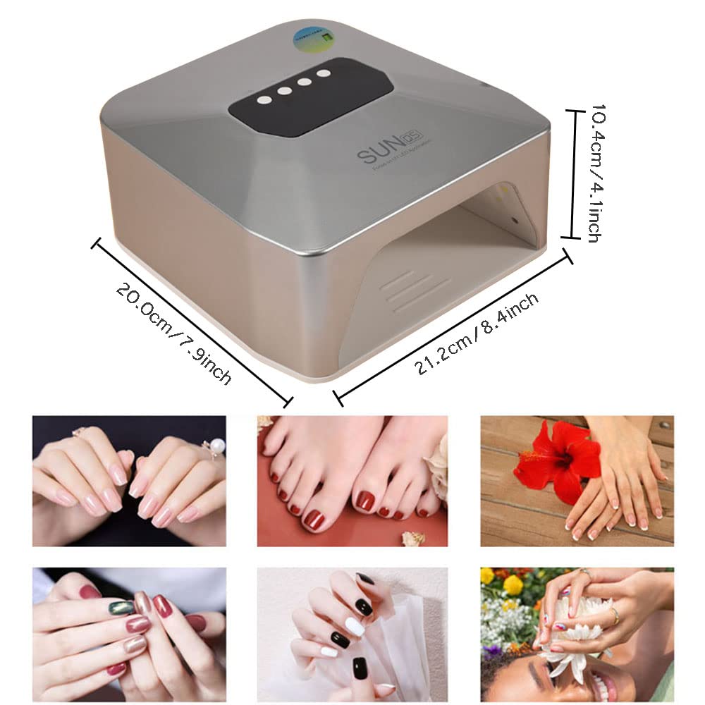 Bezprzewodowa lampa żelowa do paznokci LED, akumulatorowa suszarka do paznokci o mocy 48 W, lampa do szybkiego utwardzania lakieru 7800 mAH, profesjonalne narzędzia do manicure,Lampy do paz