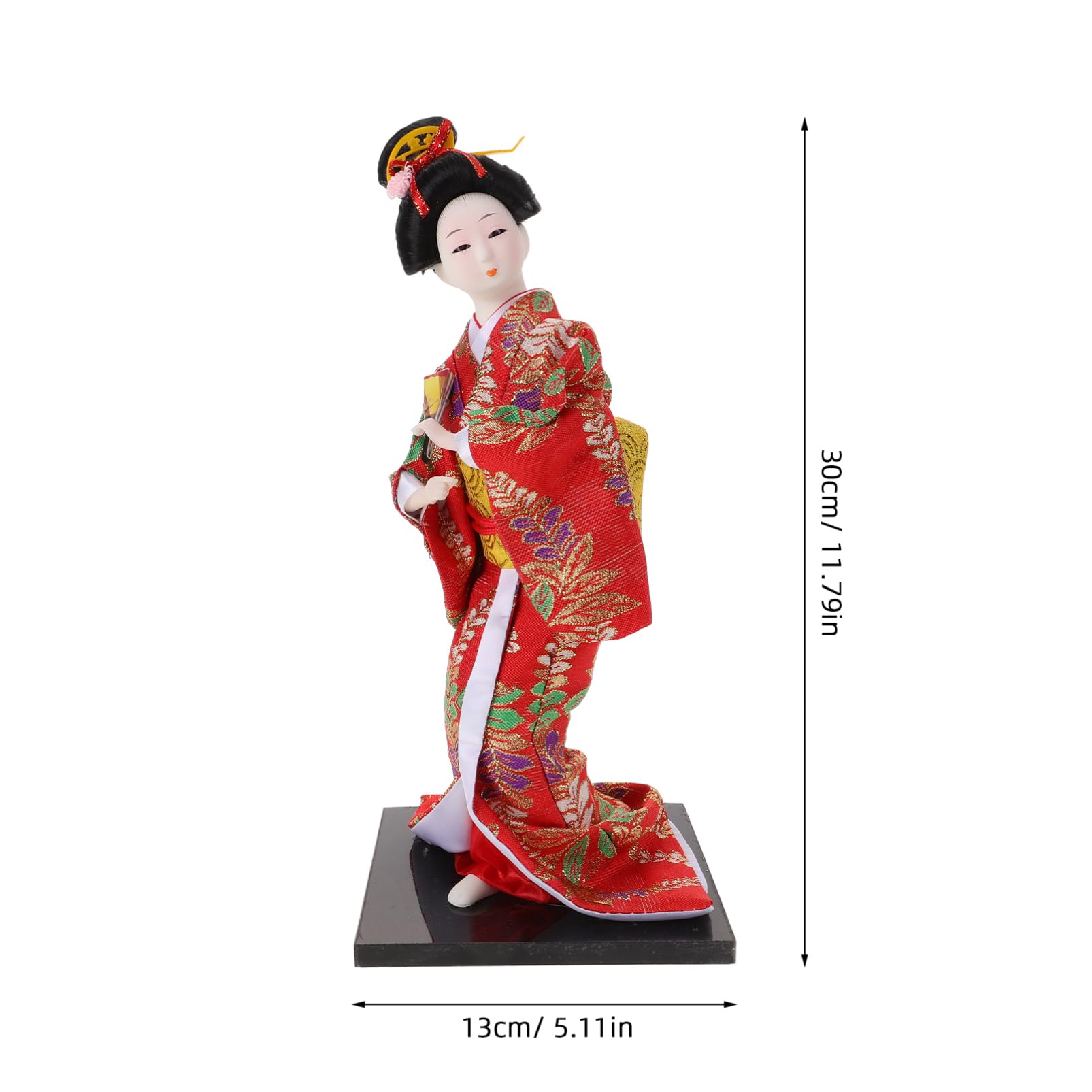 Vaguelly Figurita de Muñeca de Kimono Japonés para Decoración de Escritorio Adorable Estatua de Geisha con Vestido Japonesa para Hogar Decoración y